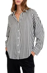 ベラダール レディース トップス シャツ Bella Dahl Stripe Oversize ButtonUp Shirt Vintage Black Stripe ブラックのサムネイル