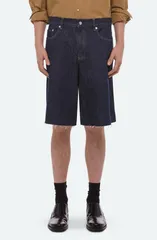 ヘルムート ラング メンズ ボトムス デニムパンツ ショートパンツ Helmut Lang Oversize Raw Hem Denim Shorts Rinsed Indigo インディゴのサムネイル