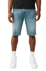 トゥルーレリジョン メンズ ボトムス デニムパンツ ショートパンツ True Religion Ricky Flap Denim Shorts Albarn Medium Wash デニムのサムネイル