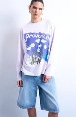 トップショップ レディース トップス Tシャツ グラフィック Topshoprovence Graphic Long Sleeve TShirt Lilac ライラックのサムネイル