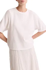 ヴィンス レディース トップス Tシャツ コットン Vince Dolman Sleeve Cotton TShirt Optic White ホワイトのサムネイル