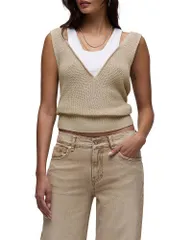 ハドソン レディース トップス タンクトップ セーター Hudson Layered Sweater Tank Top Oatmeal オートミールのサムネイル