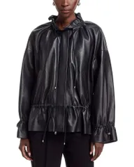 スリーワンフィリップリム レディース アウター ジャケット・ブルゾン パーカー レザー 31 Phillip Lim Leather Cinched Parka Jacket Black ブラックのサムネイル