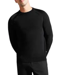 テッドベーカー メンズ アウター ニット・セーター クルーネック Ted Baker Maywo Crewneck Sweater Black ブラックのサムネイル