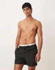 Calvin Klein Men's Swimwear Half Pants/Shorts - Contrast Logo Waistband Drawstring Swim Shorts