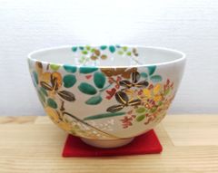送料込【逢絢亭】茶道具 茶碗 京焼 桜花流水の図 真葛（宮川）香斎 共箱入り 送料込【逢絢亭】茶道具 茶碗 京焼 桜花流水の図 真葛（宮川）香斎 共