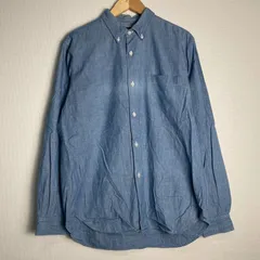Johnbull ジョンブル シャンブレーシャツ ボタンダウンシャツ 長袖 日本製 コットンシャツ ブルー サイズM NB202のサムネイル