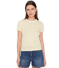 ヴィンス レディース トップス シャツ Vince Stripe Shrunken 90s Tee Limone Combo ストライプのサムネイル