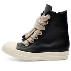 リックオウエンス レディース シューズ スニーカー レース Rick Owens Jumbo Lace High Top Sneakers BlackMilkMilk ブラックのサムネイル