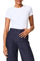 スパンク レディース トップス シャツ クルーネック ジャージー SPANXsmooth Jersey Crewneck TShirt CLASSIC WHITE ホワイトのサムネイル