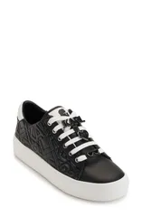 カール ラガーフェルド レディース シューズ スニーカー ロゴ KARLAGERFELD PARIS Cate Pin Logo Sneaker Women X1W BKBRT WHTのサムネイル