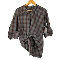 アレキサンダーワン Alexander Wang knotted plaid shirt ノット プレイド シート 半袖シャツ レディース  2のサムネイル