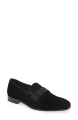 フェラガモ メンズ シューズ スニーカー FERRAGAMO Lapo Smoking Slipper Men NEROのサムネイル
