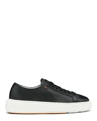 サントーニ レディース シューズ スニーカー レザー Santoni Tumbled Leather Sneaker Women Black ブラックのサムネイル