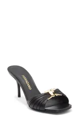 フェラガモ レディース シューズ スニーカー サンダル レザー FERRAGAMO Witty Patent Leather Sandal Women NEROのサムネイル