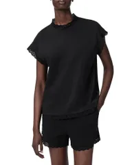 オールセインツ レディース トップス シャツ レース ALLSAINTS Lele Lace Top Black ブラックのサムネイル