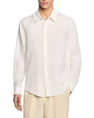 サンドロ メンズ トップス シャツ リネン Sandro Linen Long Sleeve Shirt Ivory アイボリーのサムネイル