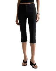 エージー レディース ボトムス デニムパンツ キャップ ジーンズ AG Maisie Mid Rise Capri Jeans in Super Black ブラックのサムネイル