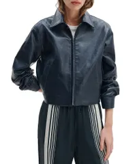 ラグアンドボーン レディース アウター ジャケット・ブルゾン レザー フェイクレザー rag bone Krista Faux Leather Jacket Navy ネイビーのサムネイル