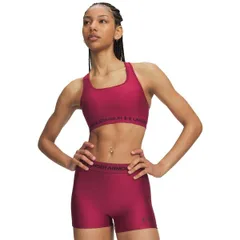 アンダーアーマー レディース トップス シャツ Under Armour Womens Crossback Medium Impact Sports Bra Claretのサムネイル