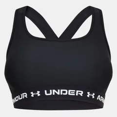 アンダーアーマー レディース トップス シャツ Under Armour Womens Crossback Medium Impact Sports Bra BlackWhite ホワイトのサムネイル
