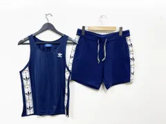 adidas originals アディダスオリジナルス NIGO bear タンクトップ ショーツ セットアップ sizeタンク：S ショーツ：XS/青 ■◆レディースのサムネイル