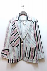 【226823】Christian Lacroix クリスチャン ラクロワ  Bazar 総柄　テーラードジャケット コットンレーヨン  ・40のサムネイル