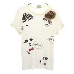 LANVIN ランバン プリント 半袖 Tシャツ S アイボリー系 カットソー レディース 古着のサムネイル