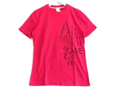 【225940】ARMANI COLLEZIONI アルマーニ コレッツォーニ  コットン/ストレッチ　半袖Tシャツ　ロゴプリント　クリーニング済  ・Mのサムネイル