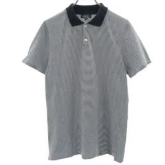 A.P.C. アーペーセー オールド ボーダー 半袖 ポロシャツ XS 白×黒 メンズ 古着のサムネイル