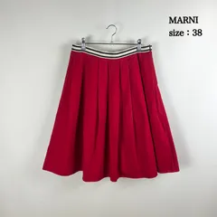 MARNI 2012 WINTER EDITION red skirt 38 マルニ リブライン スカート コットン レア アーカイブ 希少のサムネイル