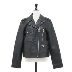 【美品】theory luxe セオリーリュクス ジャケット ブラック 黒 サイズ:38(M) レザー ライダースジャケット HARL LEATHER SONNY ブルゾン ジップアップ キルティング ラムレザー アウター 上着【レディース】【中古】のサムネイル