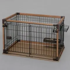 ♪ウッディフレーム ペットサークル ［幅97.5cm］　　　　ペットケージ ケージ ペットハウス 子犬 小型犬 ペット用 送料無料