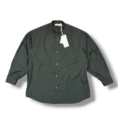 参考上代28,600円 未使用 Graphpaper Broad L/S Oversized Band Collar Shirt バンドカラーシャツ グラフペーパー GM261-50002B ブラック 1 （20560M）のサムネイル