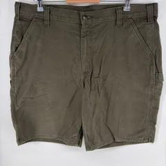 古着 カーハート Carhartt パンツ ハーフ ペインター ワーク ジッパーフライ ショート ワンポイントロゴ w40  ブラウン系 メンズのサムネイル