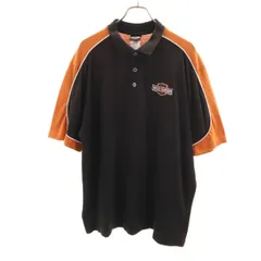 HARLEY DAVIDSON ハーレーダビッドソン 半袖 ポロシャツ XL ブラック メンズ 古着のサムネイル