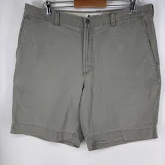 古着 コロンビア Columbia ダック パンツ ワンポイントロゴ ショートパンツ ジップ アウトドア サイドポケット w38  グレー系 メンズのサムネイル