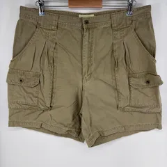 古着 エディー・バウアー Eddie Bauer ダック パンツ ハーフ カーゴ ジッパーフライ アウトドア 半ズボン w38  ブラウン系 メンズのサムネイル
