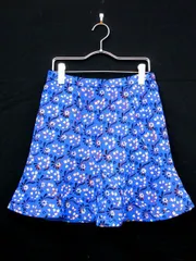 ジェイクルー J.CREW スカート ミニ マーメイド 花柄 00 青 ブルー /tmのサムネイル