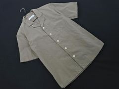 green label relaxing グリーンレーベルリラクシング ユナイテッドアローズ リネン混 オープンカラー 半袖 シャツ sizeM/ベージュ ■◆ メンズ