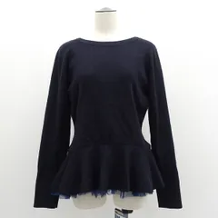 JENNE / ジェンヌ ◆着せ替えチュール付き/ペプラムニット/ネイビー/XL o21aw-n01c 【レディース/ガールズ/LADY/女性/婦人】 レディースファッション【中古】 のサムネイル