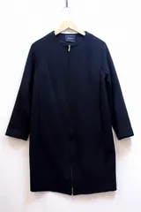 【230464】Loungedress ラウンジドレス  ジップアップ ロングジャケット ブラックのサムネイル