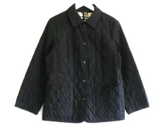【232412】BURBERRY LONDON バーバリーロンドン  キルティング ポリエステル バーンジャケット 無地×ノバチェック  ・42 FC059-720-09 ブラックのサムネイル