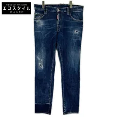 DSQUARED2　ディースクエアード　S74LB1338 インディゴ SKATER JEAN/スケータージーン ダメージ加工 デニムパンツ　52のサムネイル
