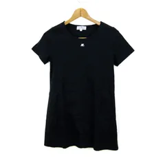 クレージュ チュニック シャツ トップス 半袖 Tシャツワンピ レディース 38サイズ ブラック courreges 【中古】のサムネイル