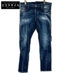 DSQUARED2　ディースクエアード　S74LB1586 インディゴ Tidy Biker Jean/タイディバイカー ペイント デニムパンツ　50のサムネイル