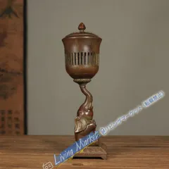 銅器 香炉 福象宮灯 薫香炉 室内檀香炉 盤香炉 ?燭灯 香道具 工芸品
