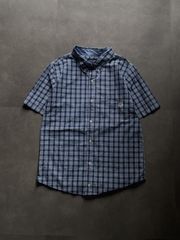 CHAPS チャップス チェックシャツ 半袖 ボタンダウン 3XL ネイビー
