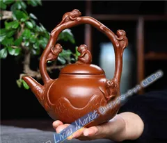 猿の壺紫砂壺 中国古美術  紫泥急須・茶壺・茶道具置物・古置物 猿の壺紫砂壺 中国古美術 紫泥急須?茶壺?茶道具置物?古置物 CZW728P934