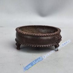 삼본다리 사고로 구리 향로 공예품 미술품 입상 CZW728P544